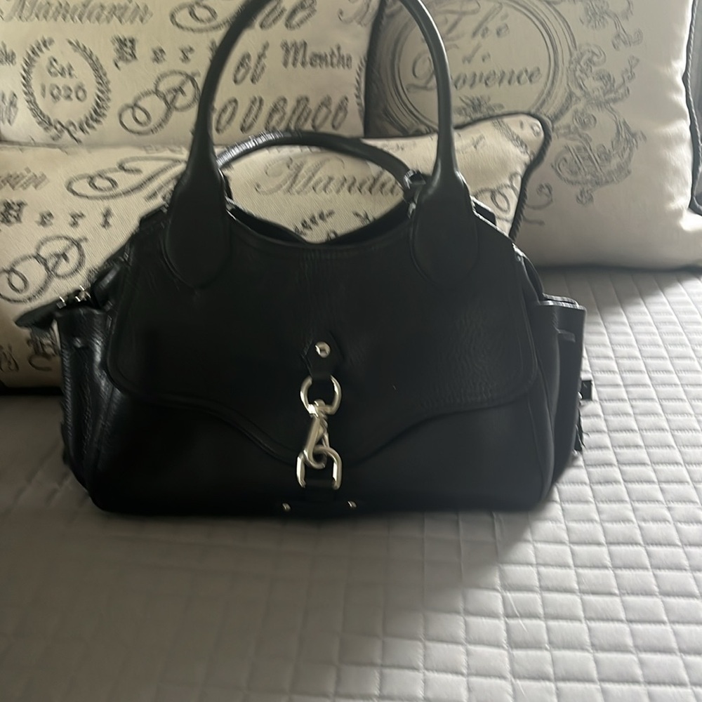 Cole Haan Elegant Black Leather Satchel - Picture 7 of 7